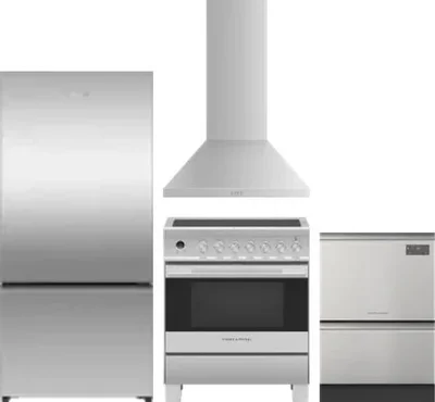 4 Piece Package Includes Refrigerator, Range, Hood And Dishwasher
